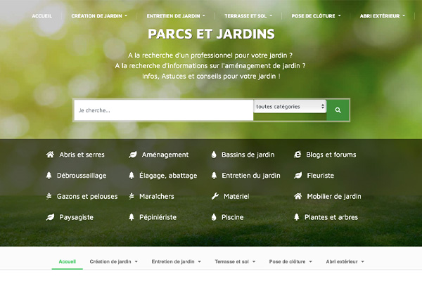 Annuaire de prestataires pour l'entretien de jardin